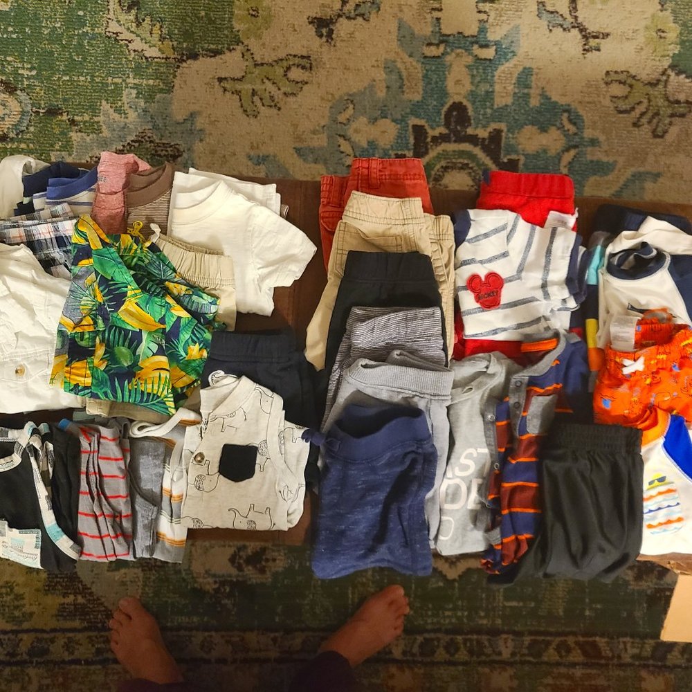 BOY SUMMER BUNDLE 12 MONTH SWIM TANK TEE